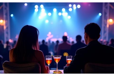 People enjoying an exclusive VIP lounge at a concert, with subtle brand presence, showcasing VIP experience development