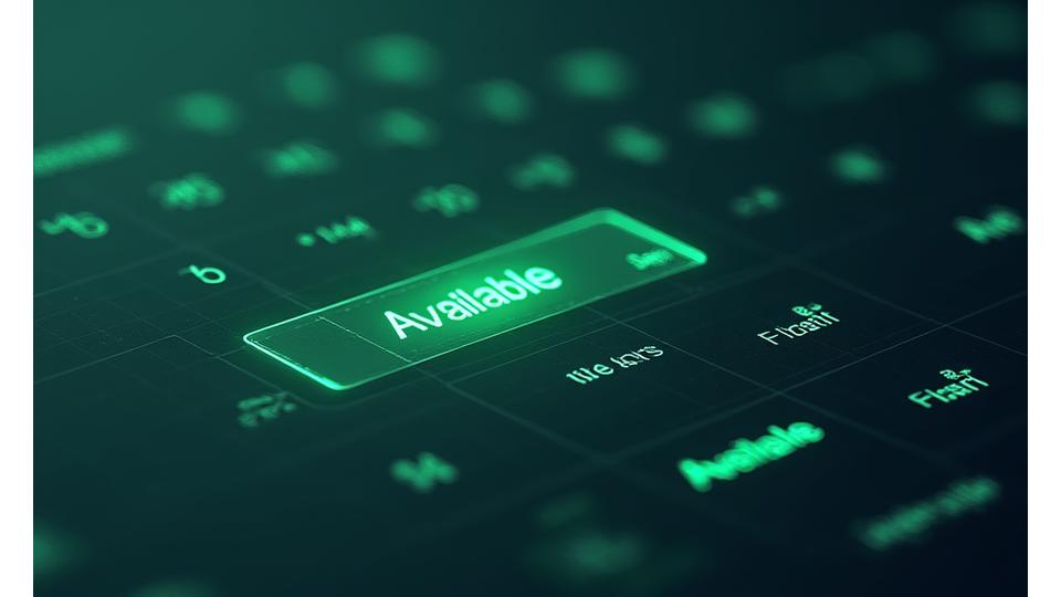 Digital calendar interface with available consultation slots highlighted in green
