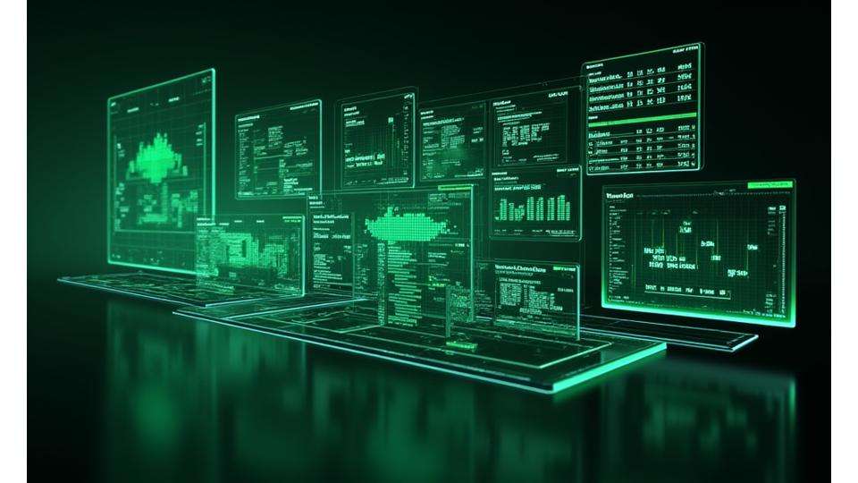 Digital dashboard showing event promotion analytics graphs and data