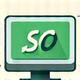 Magnifying glass over a website with SEO optimization graphic